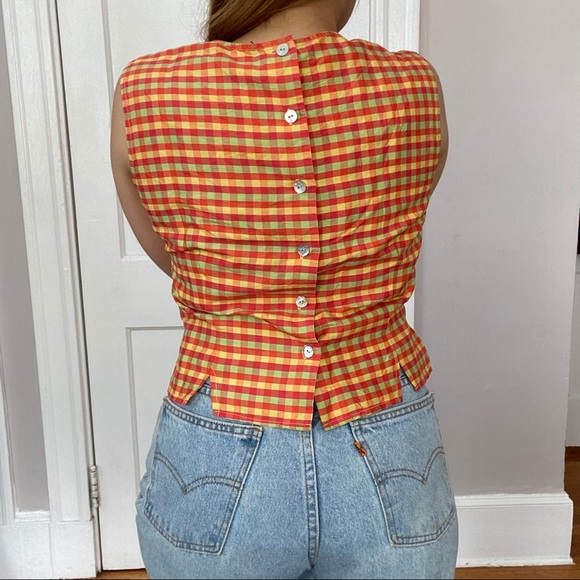 VINTAGE button back crop top - Picture 10 of 10